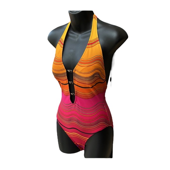 GOTTEX one piece vintage swimsuit & matching cover up, size 8, EUC - Picture 3 of 14